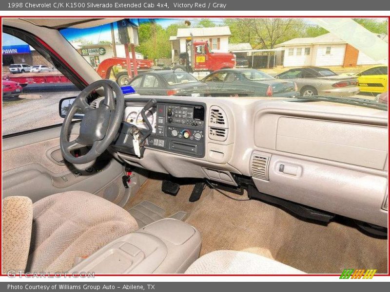 Victory Red / Gray 1998 Chevrolet C/K K1500 Silverado Extended Cab 4x4