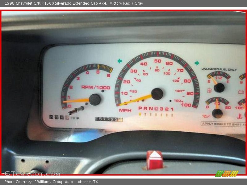 Victory Red / Gray 1998 Chevrolet C/K K1500 Silverado Extended Cab 4x4