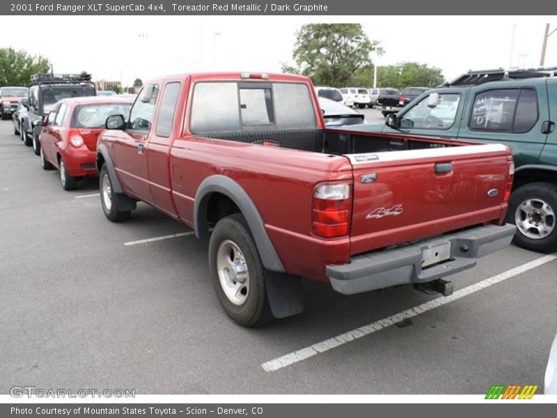 Toreador Red Metallic / Dark Graphite 2001 Ford Ranger XLT SuperCab 4x4