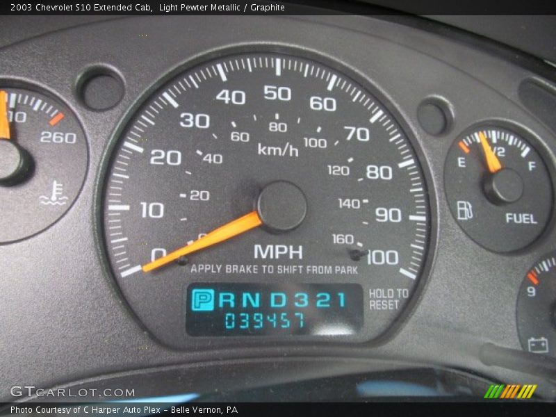 Light Pewter Metallic / Graphite 2003 Chevrolet S10 Extended Cab