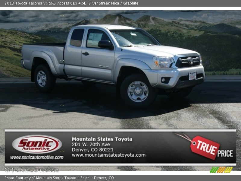 Silver Streak Mica / Graphite 2013 Toyota Tacoma V6 SR5 Access Cab 4x4