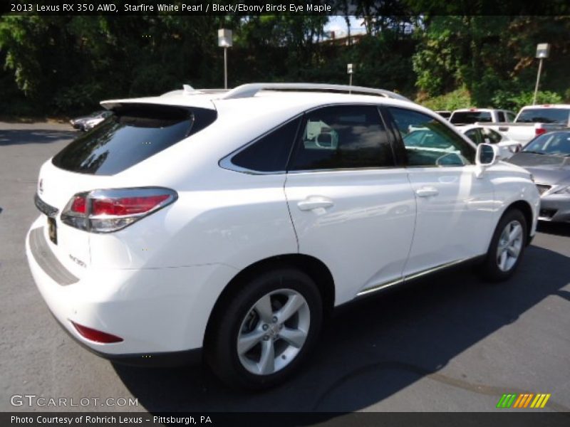 Starfire White Pearl / Black/Ebony Birds Eye Maple 2013 Lexus RX 350 AWD