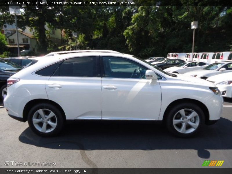 Starfire White Pearl / Black/Ebony Birds Eye Maple 2013 Lexus RX 350 AWD