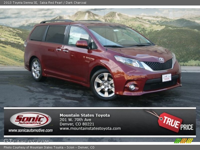 Salsa Red Pearl / Dark Charcoal 2013 Toyota Sienna SE