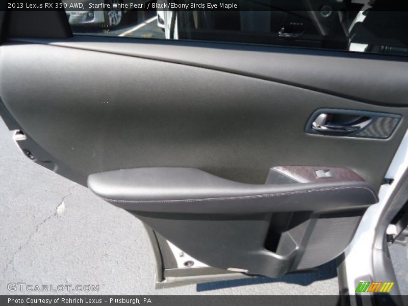 Starfire White Pearl / Black/Ebony Birds Eye Maple 2013 Lexus RX 350 AWD