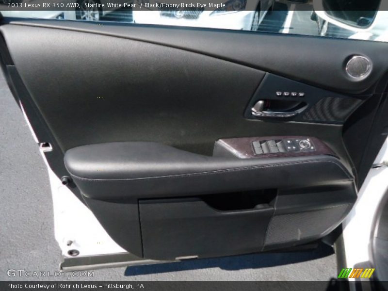 Starfire White Pearl / Black/Ebony Birds Eye Maple 2013 Lexus RX 350 AWD