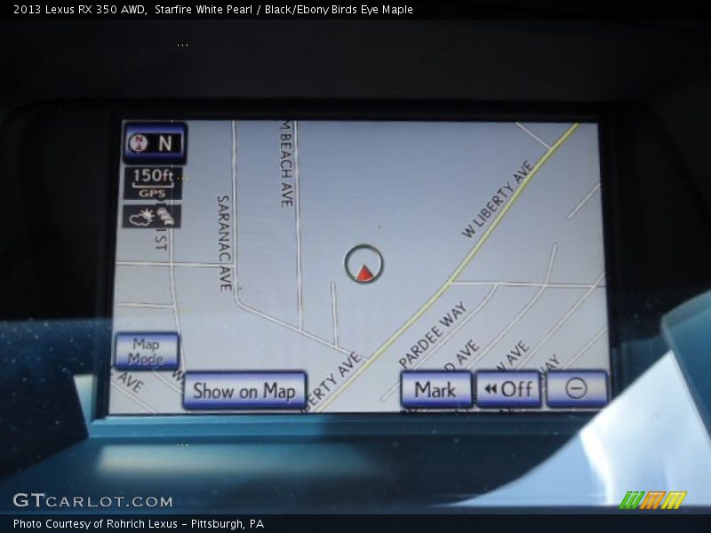 Starfire White Pearl / Black/Ebony Birds Eye Maple 2013 Lexus RX 350 AWD