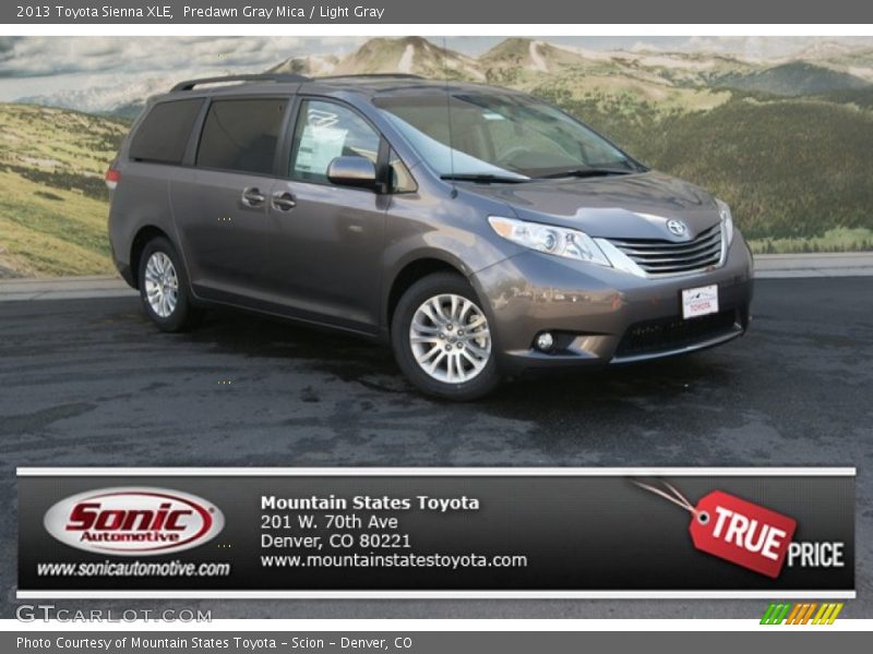 Predawn Gray Mica / Light Gray 2013 Toyota Sienna XLE