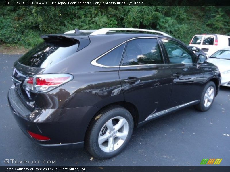 Fire Agate Pearl / Saddle Tan/Espresso Birds Eye Maple 2013 Lexus RX 350 AWD