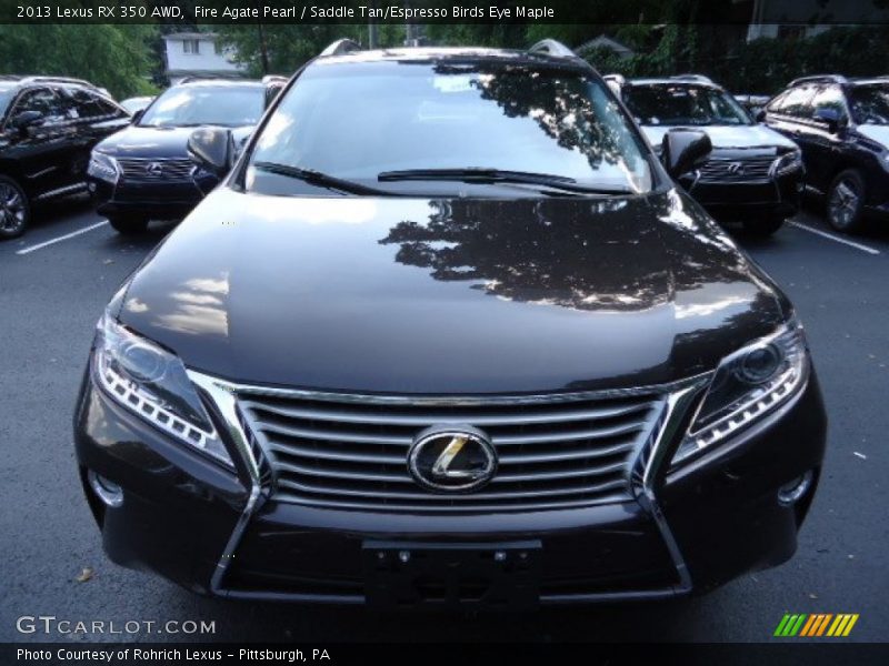 Fire Agate Pearl / Saddle Tan/Espresso Birds Eye Maple 2013 Lexus RX 350 AWD