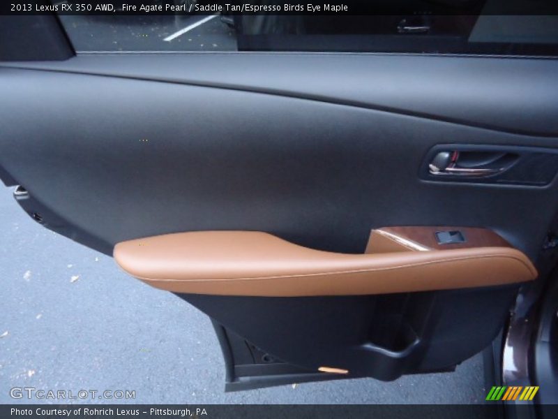 Fire Agate Pearl / Saddle Tan/Espresso Birds Eye Maple 2013 Lexus RX 350 AWD
