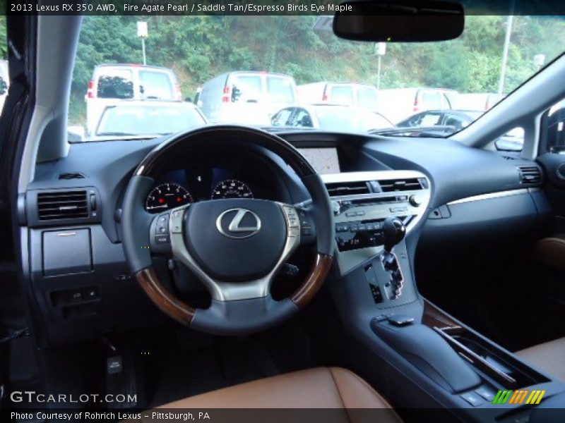 Fire Agate Pearl / Saddle Tan/Espresso Birds Eye Maple 2013 Lexus RX 350 AWD