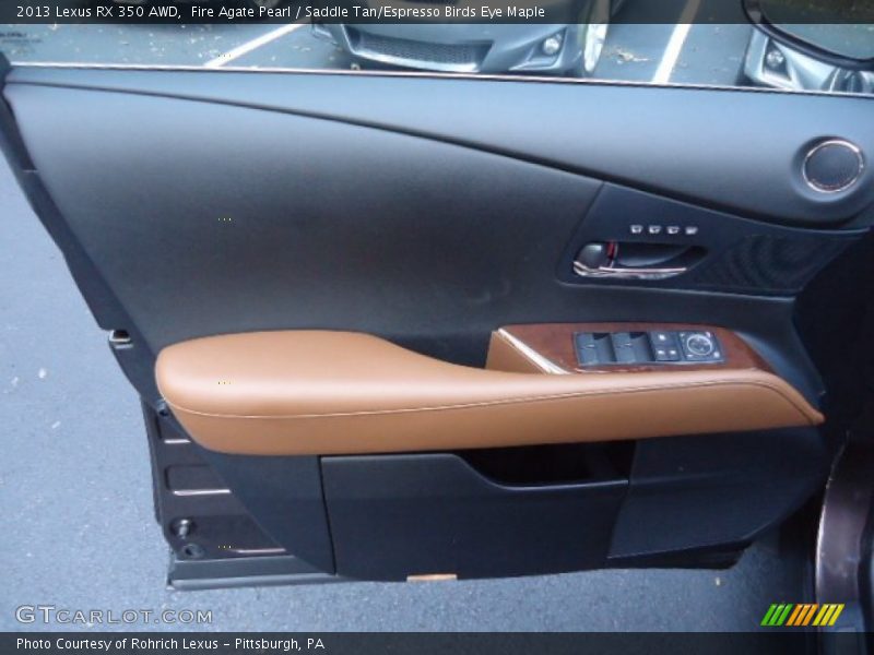 Fire Agate Pearl / Saddle Tan/Espresso Birds Eye Maple 2013 Lexus RX 350 AWD