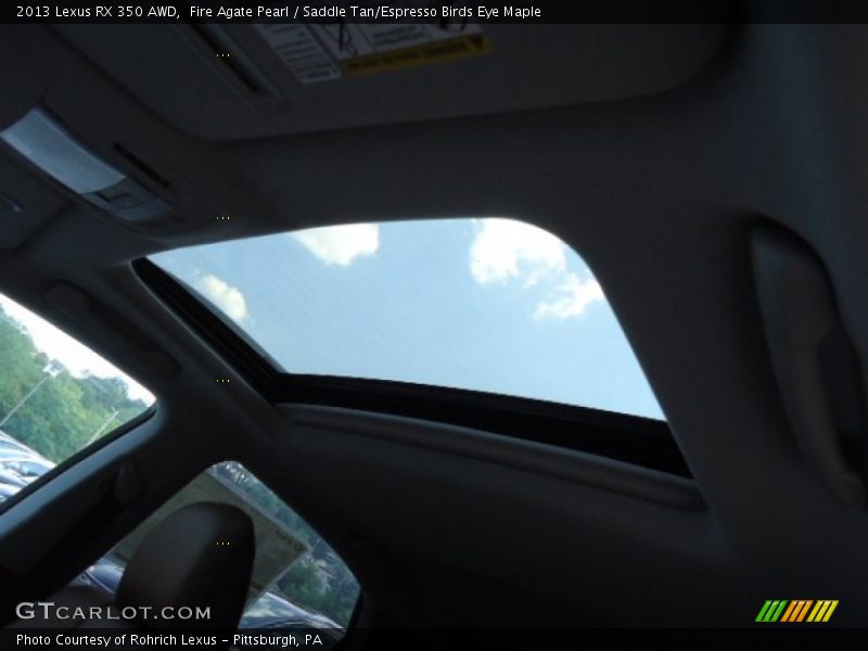Fire Agate Pearl / Saddle Tan/Espresso Birds Eye Maple 2013 Lexus RX 350 AWD