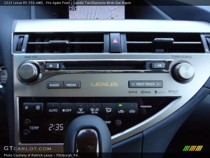Fire Agate Pearl / Saddle Tan/Espresso Birds Eye Maple 2013 Lexus RX 350 AWD