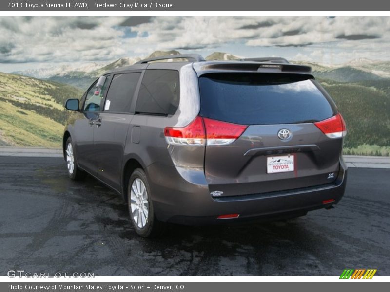 Predawn Gray Mica / Bisque 2013 Toyota Sienna LE AWD