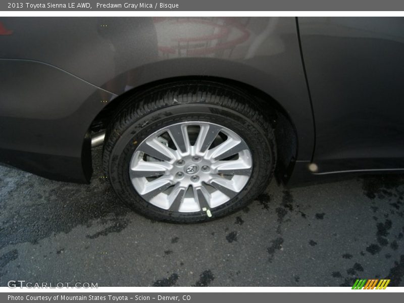 Predawn Gray Mica / Bisque 2013 Toyota Sienna LE AWD