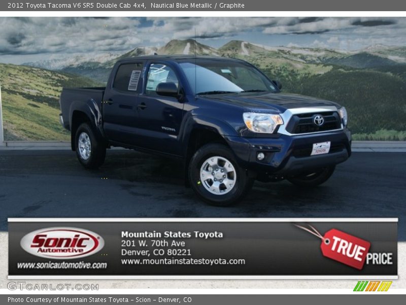 Nautical Blue Metallic / Graphite 2012 Toyota Tacoma V6 SR5 Double Cab 4x4