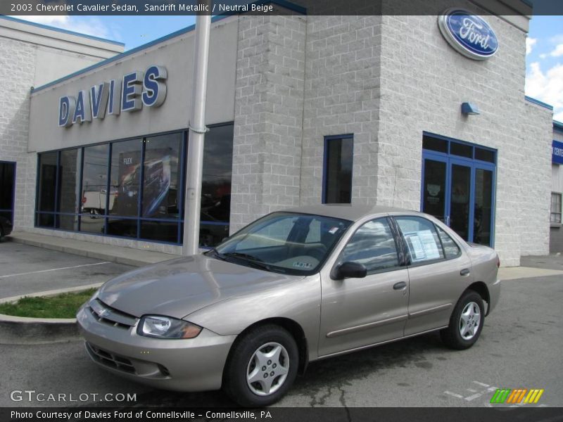 Sandrift Metallic / Neutral Beige 2003 Chevrolet Cavalier Sedan