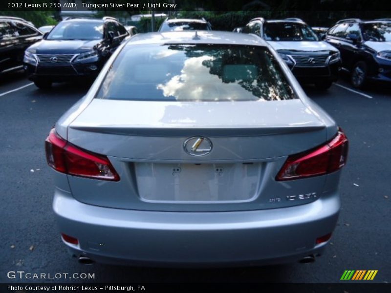 Tungsten Silver Pearl / Light Gray 2012 Lexus IS 250 AWD