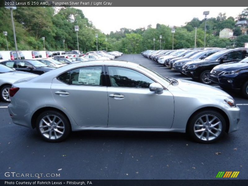 Tungsten Silver Pearl / Light Gray 2012 Lexus IS 250 AWD