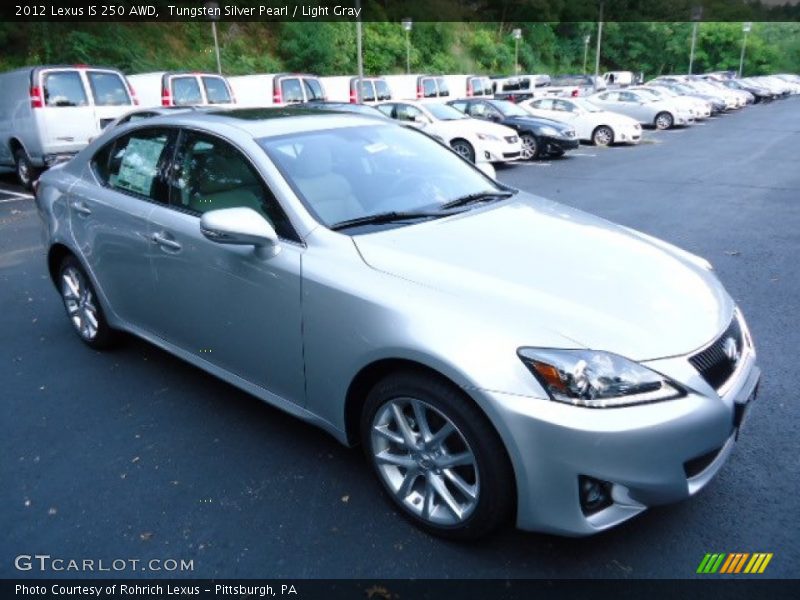 Tungsten Silver Pearl / Light Gray 2012 Lexus IS 250 AWD