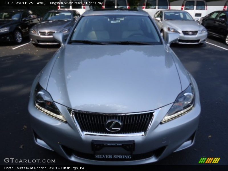 Tungsten Silver Pearl / Light Gray 2012 Lexus IS 250 AWD