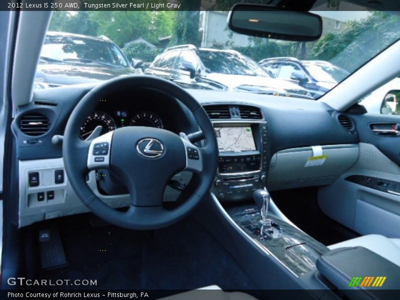 Tungsten Silver Pearl / Light Gray 2012 Lexus IS 250 AWD