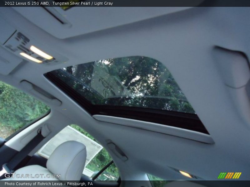 Tungsten Silver Pearl / Light Gray 2012 Lexus IS 250 AWD