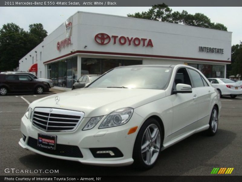 Arctic White / Black 2011 Mercedes-Benz E 550 4Matic Sedan