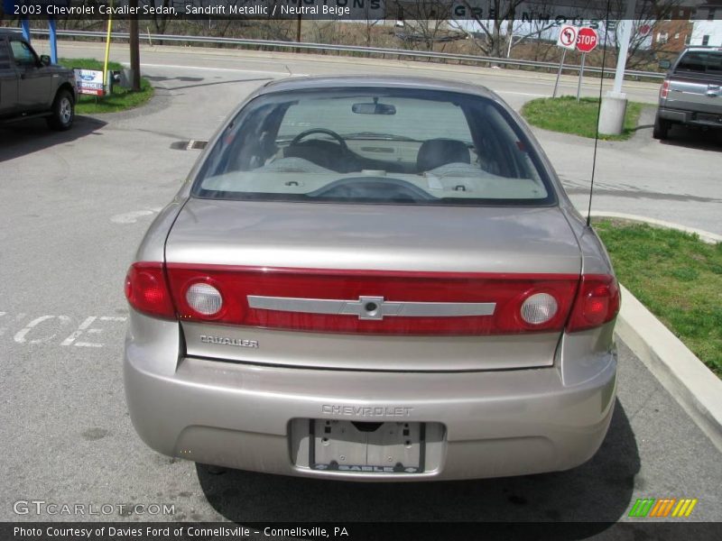 Sandrift Metallic / Neutral Beige 2003 Chevrolet Cavalier Sedan