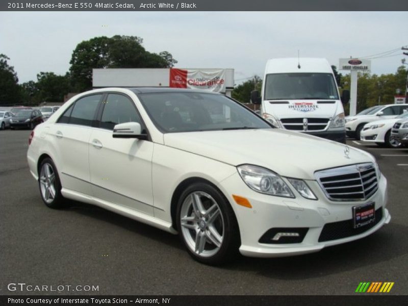 Arctic White / Black 2011 Mercedes-Benz E 550 4Matic Sedan