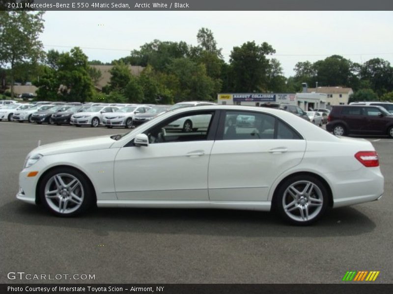 Arctic White / Black 2011 Mercedes-Benz E 550 4Matic Sedan