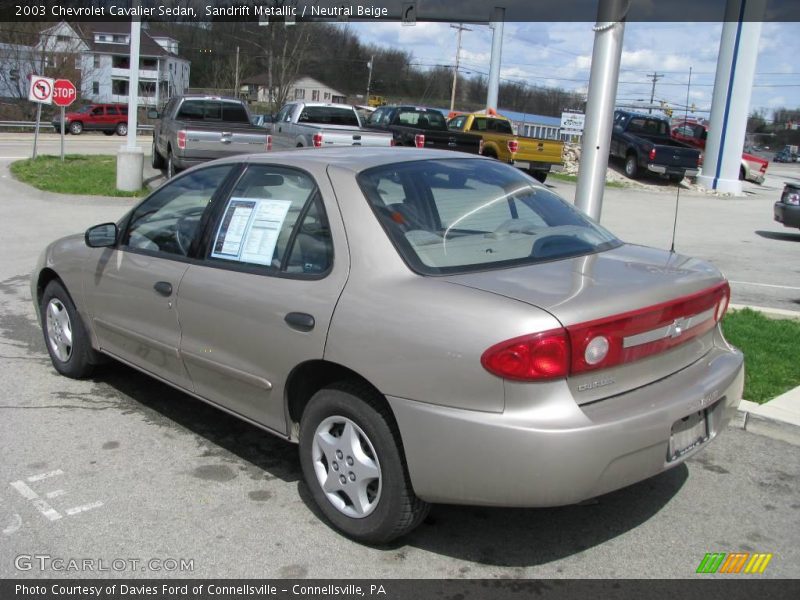 Sandrift Metallic / Neutral Beige 2003 Chevrolet Cavalier Sedan