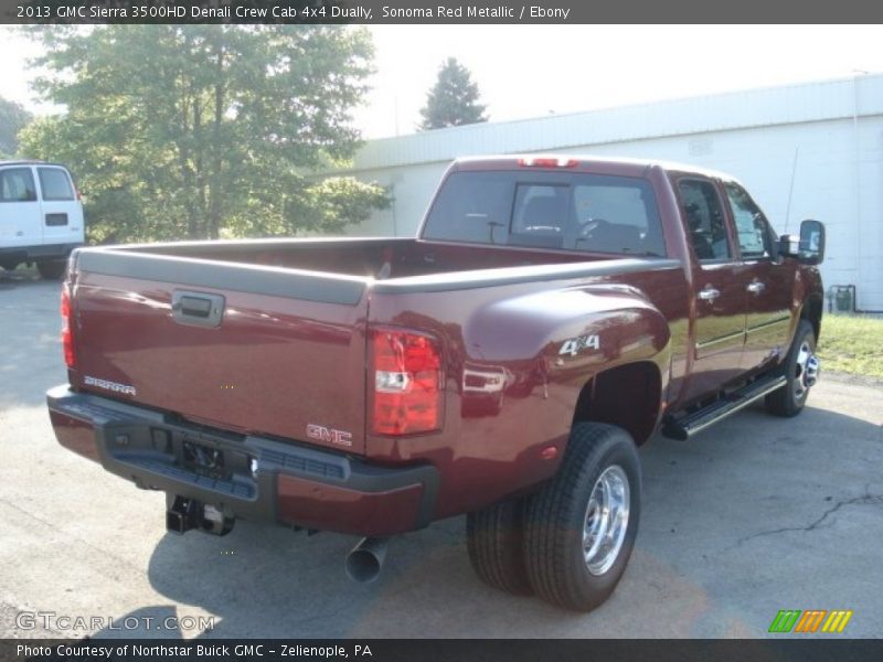 Sonoma Red Metallic / Ebony 2013 GMC Sierra 3500HD Denali Crew Cab 4x4 Dually