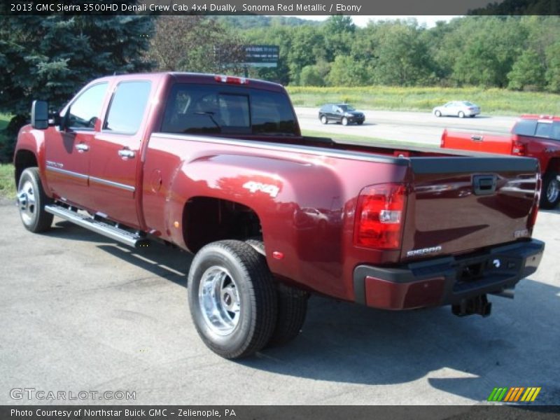 Sonoma Red Metallic / Ebony 2013 GMC Sierra 3500HD Denali Crew Cab 4x4 Dually
