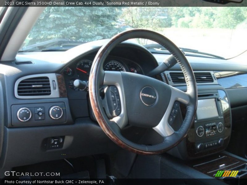 Sonoma Red Metallic / Ebony 2013 GMC Sierra 3500HD Denali Crew Cab 4x4 Dually