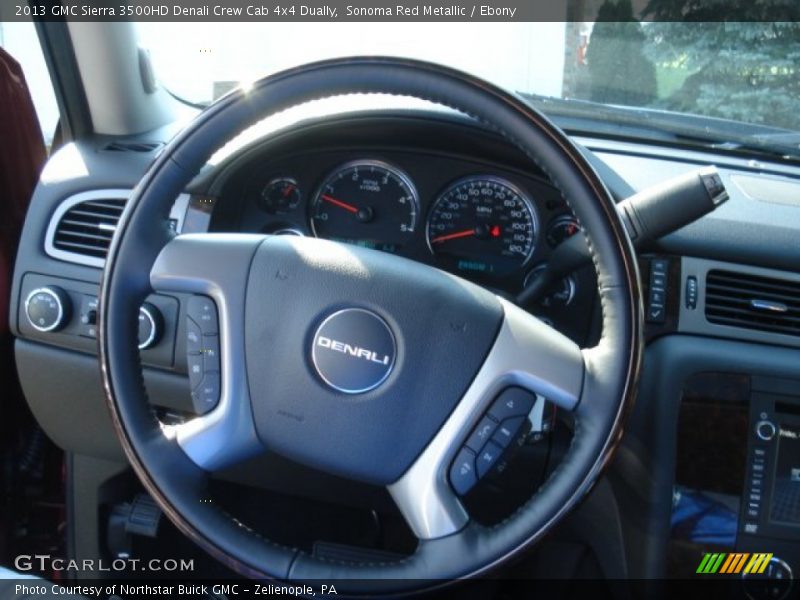 Sonoma Red Metallic / Ebony 2013 GMC Sierra 3500HD Denali Crew Cab 4x4 Dually