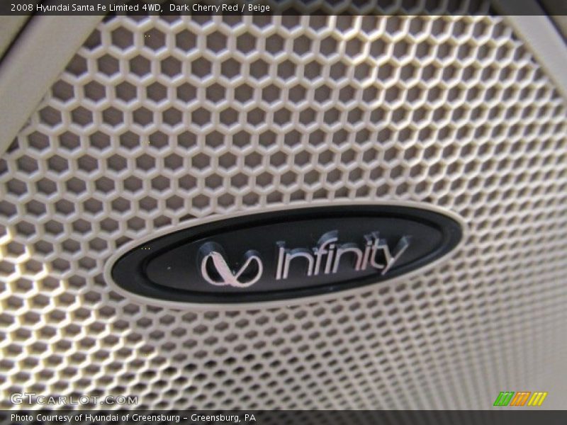 Dark Cherry Red / Beige 2008 Hyundai Santa Fe Limited 4WD