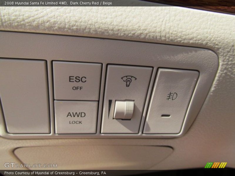 Dark Cherry Red / Beige 2008 Hyundai Santa Fe Limited 4WD