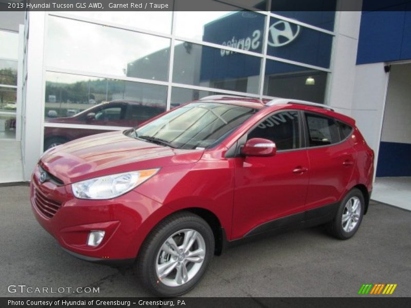 Garnet Red / Taupe 2013 Hyundai Tucson GLS AWD