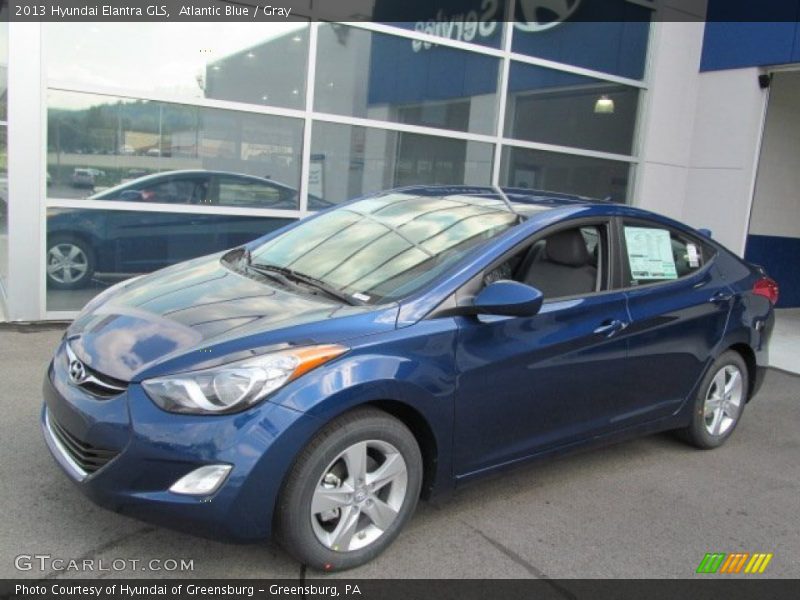 Atlantic Blue / Gray 2013 Hyundai Elantra GLS