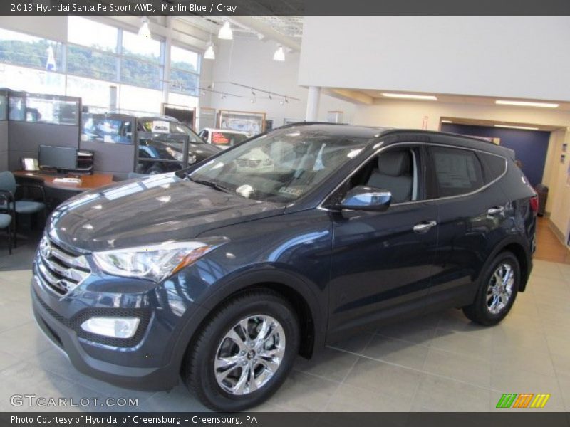 Marlin Blue / Gray 2013 Hyundai Santa Fe Sport AWD