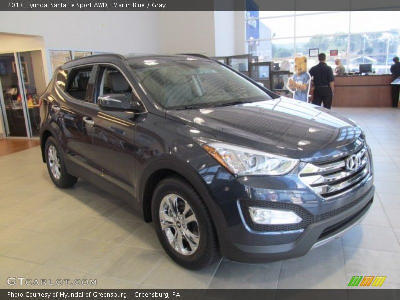 Marlin Blue / Gray 2013 Hyundai Santa Fe Sport AWD