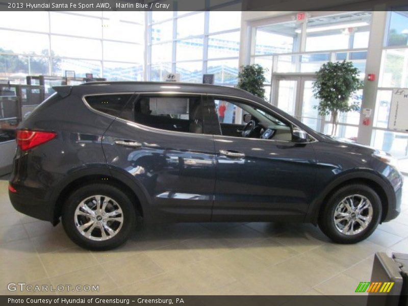 Marlin Blue / Gray 2013 Hyundai Santa Fe Sport AWD