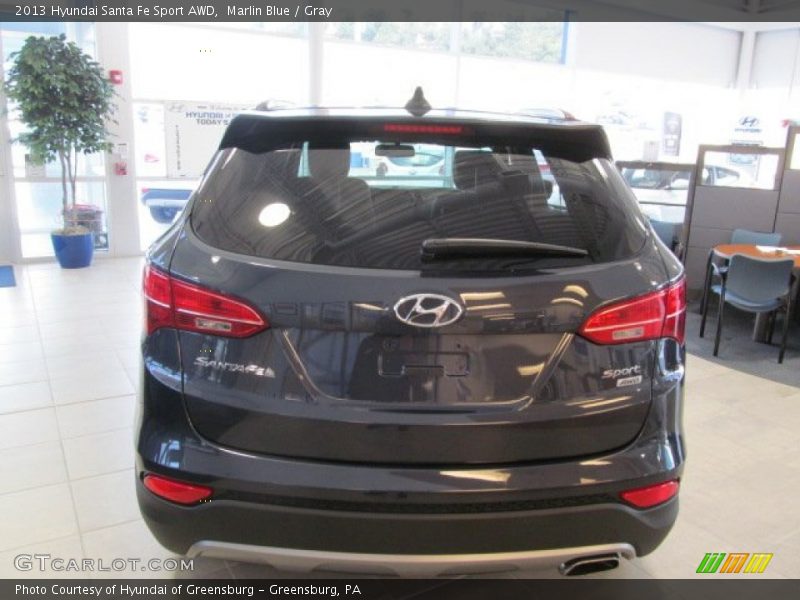 Marlin Blue / Gray 2013 Hyundai Santa Fe Sport AWD