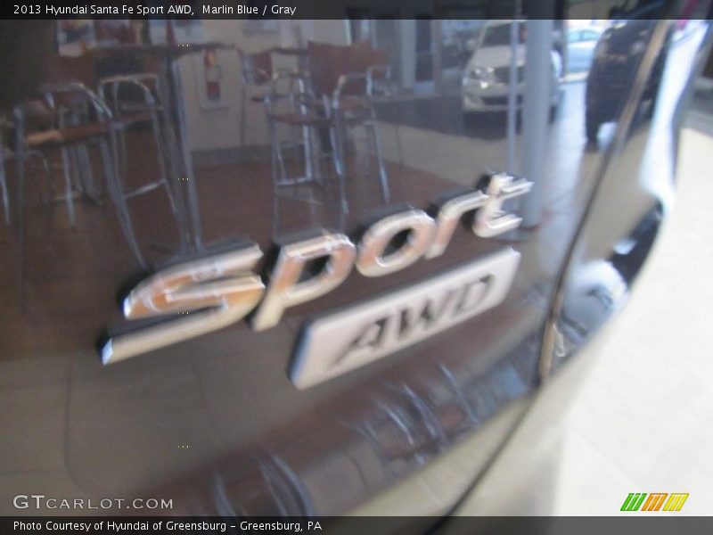 Marlin Blue / Gray 2013 Hyundai Santa Fe Sport AWD