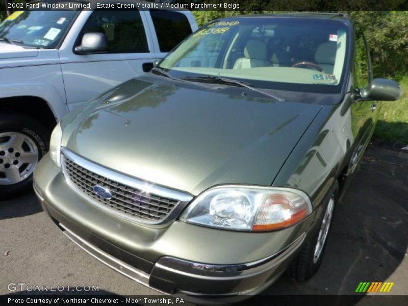 Estate Green Metallic / Medium Parchment Beige 2002 Ford Windstar Limited