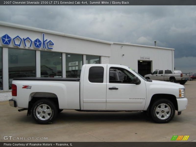 Summit White / Ebony Black 2007 Chevrolet Silverado 1500 LT Z71 Extended Cab 4x4