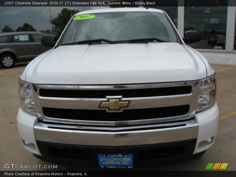 Summit White / Ebony Black 2007 Chevrolet Silverado 1500 LT Z71 Extended Cab 4x4